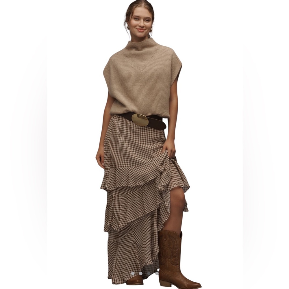 Anthropologie The Enza Cashmere Poncho Cowl Neck Knit Sweater Vest - Brand New! - Picture 3 of 8